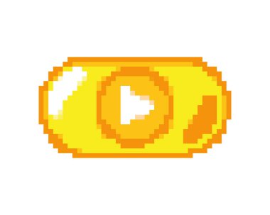 pixelated video oynatıcı düğmesi simgesi