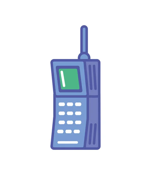 Mobilní Telefon Retro Tech Ikona — Stockový vektor
