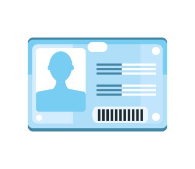 Kimlik kartı kişisel simgesi izole edildi