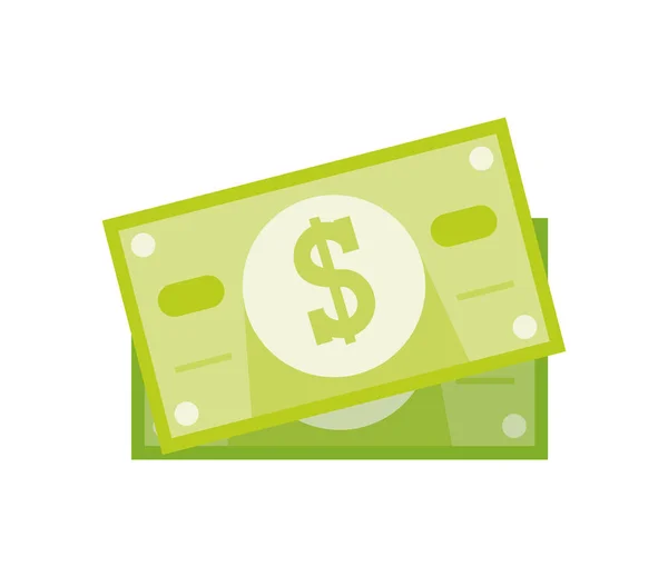 Dinero Efectivo Icono Plano Aislado — Vector de stock