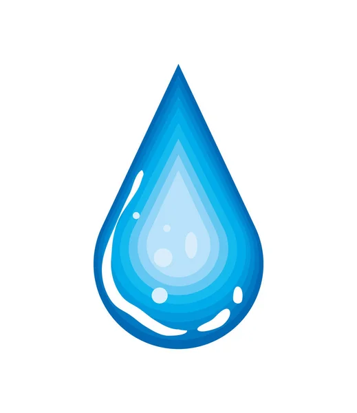 Wassertropfen Symbol Flach Isoliert — Stockvektor