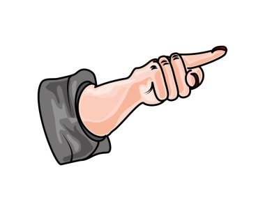 El, parmak simgesini düz gösteriyor