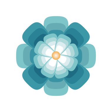 çiçek simgesi düz izole edilmiş beyaz arkaplan