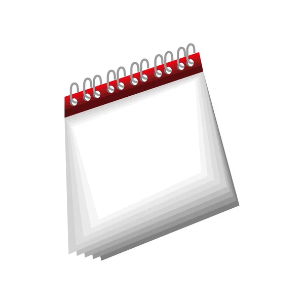 Ημερολόγιο Διοργανωτής Επίπεδη Εικονίδιο Απομονωμένο — Διανυσματικό Αρχείο