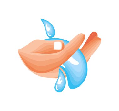 Su ikonu ile el düz