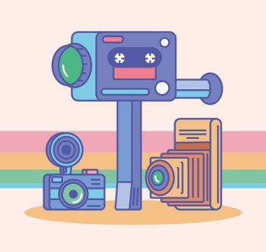 Retro kamera video ve fotoğraf teknolojisi