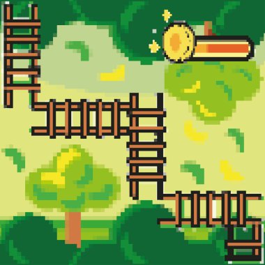 pikselli peyzaj oyunu ekran tasarımı