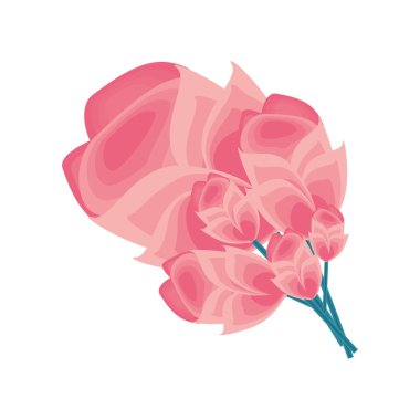 Çiçek buketi doğa simgesi izole