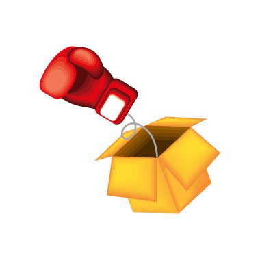 Aptal gündüz şaka kutusu boks eldiveniyle