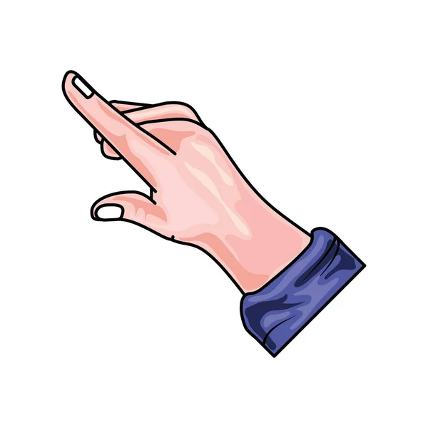 Zeigefinger Symbol Flach Isoliert — Stockvektor