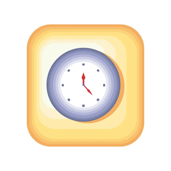 Uhr Mobile App Icon Flach — Stockvektor