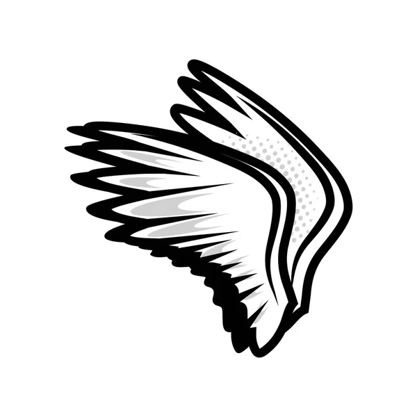 Крылья Икона Поп Арта — стоковый вектор