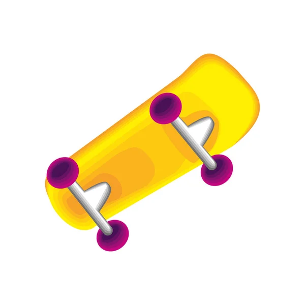 Skateboard Ρετρό Εικονίδιο Απομονωμένο — Διανυσματικό Αρχείο