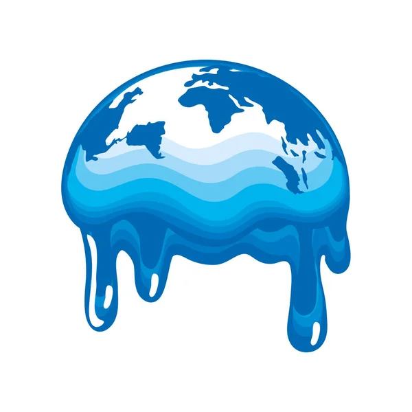 Мировая Икона Таяния Воды — стоковый вектор