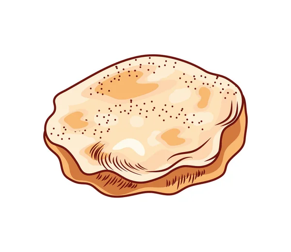 Žitný Chléb Ikona Ploché Izolované — Stockový vektor