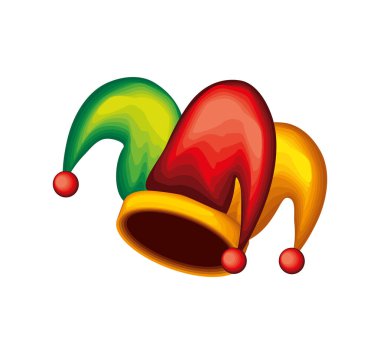 joker şapka düz simgesi izole edildi