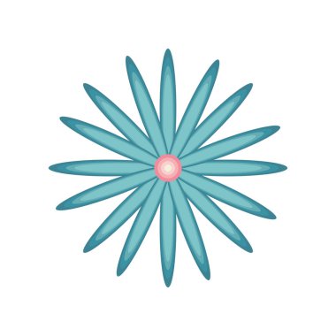 Şirin çiçek simgesi izole edilmiş