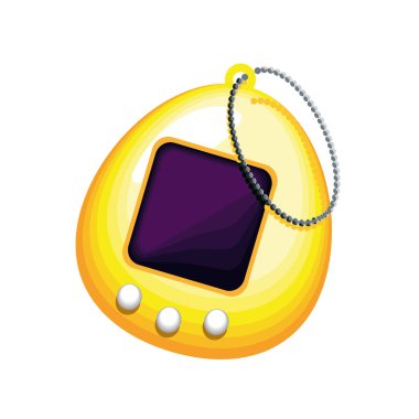 Retro elektronik oyuncak simgesi izole edildi