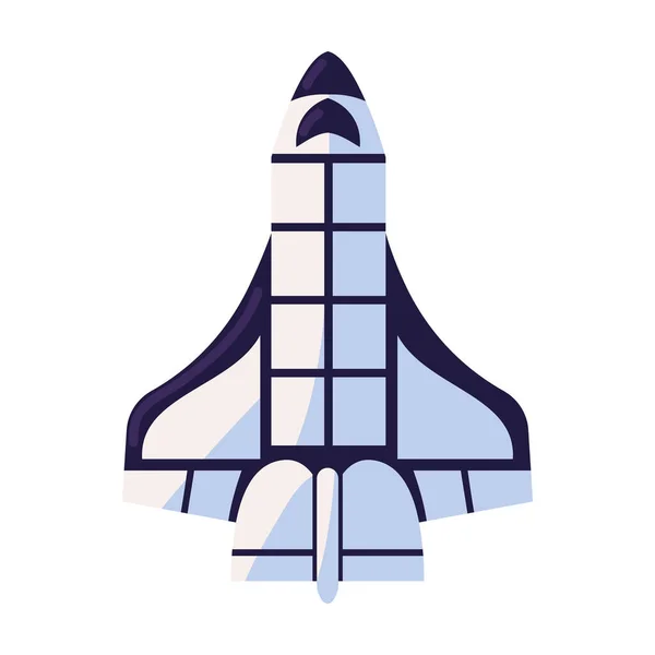 Ícone plana nave espacial —  Vetores de Stock