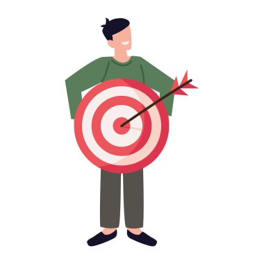 Hedef tutan bir adam.