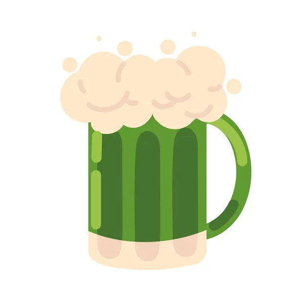 Bebida de cerveza verde — Vector de stock