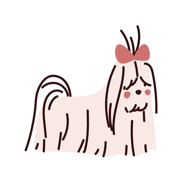 Mascota perro hembra — Vector de stock