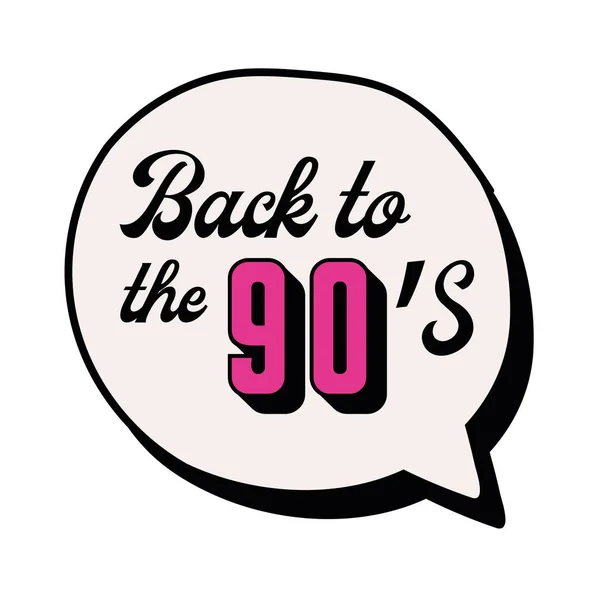 Volver a las letras de los años 90 — Archivo Imágenes Vectoriales