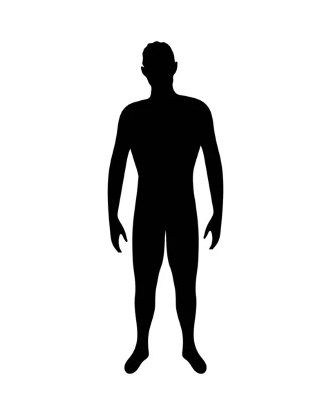 Silhouette Homme debout — Image vectorielle