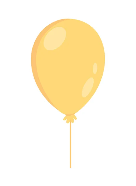 Yellow balloon decoration — Vetor de Stock
