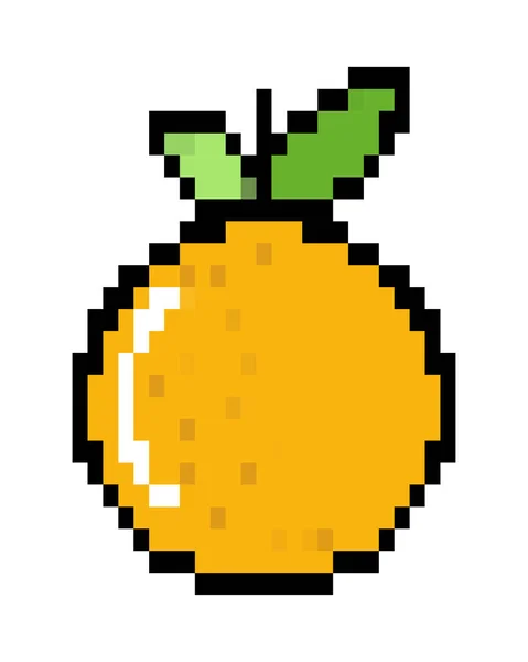 Oranje pixel pictogram — Stockvector