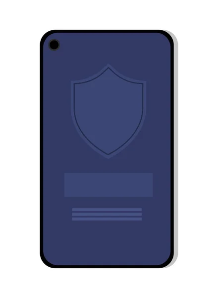 Seguridad cibernética smartphone — Vector de stock