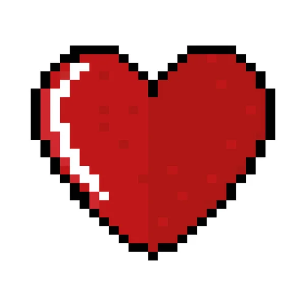 Icono de píxel de corazón — Archivo Imágenes Vectoriales