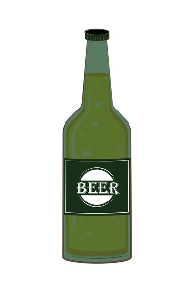 Grüne Bierflasche — Stockvektor