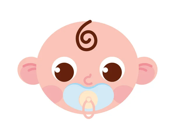 赤ちゃん男の子の顔 — ストックベクタ