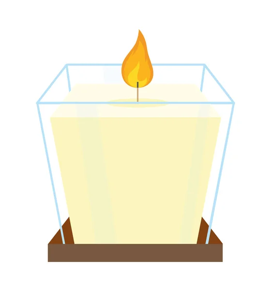 Icône de bougie brûlante — Image vectorielle
