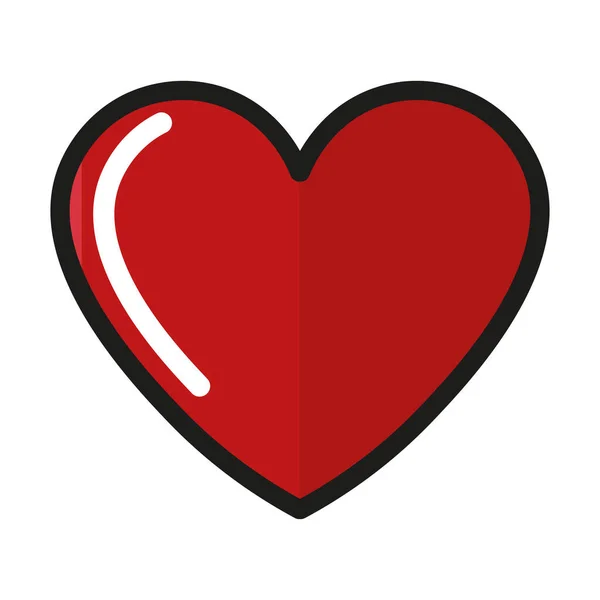 Corazón amor icono — Vector de stock