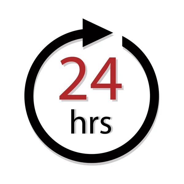 Υπηρεσία ρολόι 24 ώρες — Διανυσματικό Αρχείο
