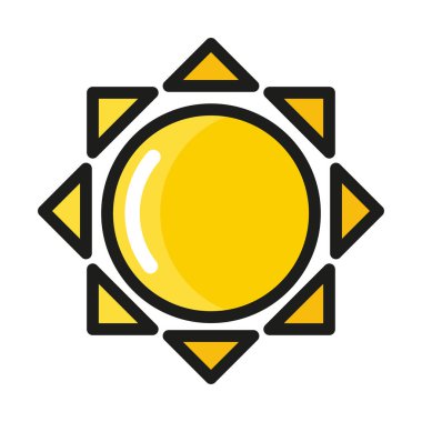 Güneş çizgi film simgesi