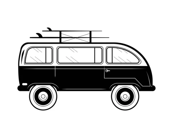 Retro van vehicle — Stock Vector