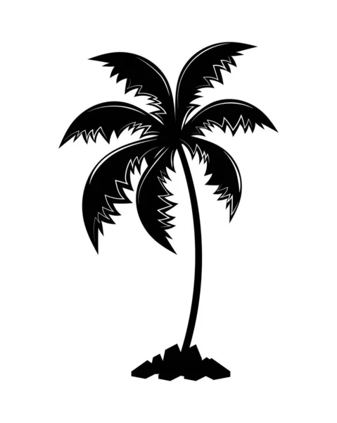 Silhouette de palmier — Image vectorielle