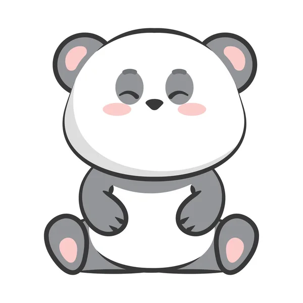 Niedlicher Pandabär Kawaii — Stockvektor
