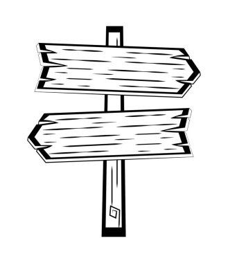 Antika ahşap işareti