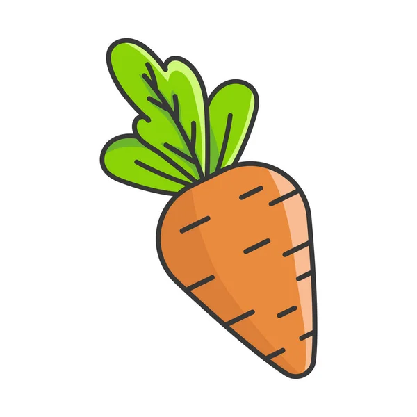 Zanahoria Icono plano — Vector de stock
