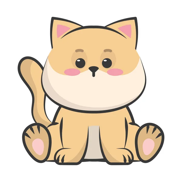 可爱的小猫咪Kawaii — 图库矢量图片