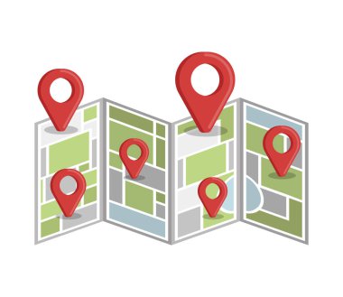 işaretleyici ile navigasyon haritası