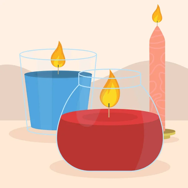 Оформление свечей — стоковый вектор