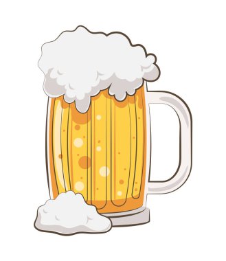Köpüklü bira bardağı.