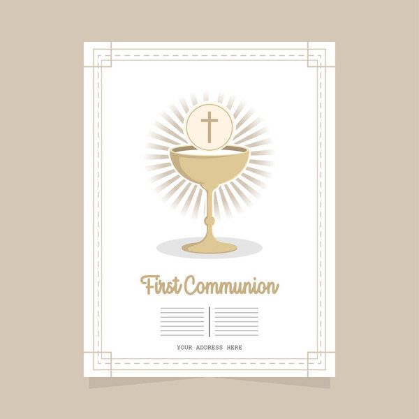 first communion greeting card