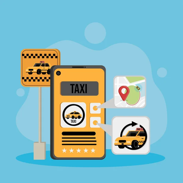Taxitjänst webbplats app — Stock vektor