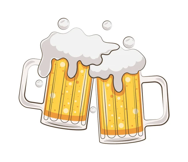 Bebidas de cerveja torrada —  Vetores de Stock
